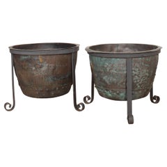 Pair of English Copper Planters