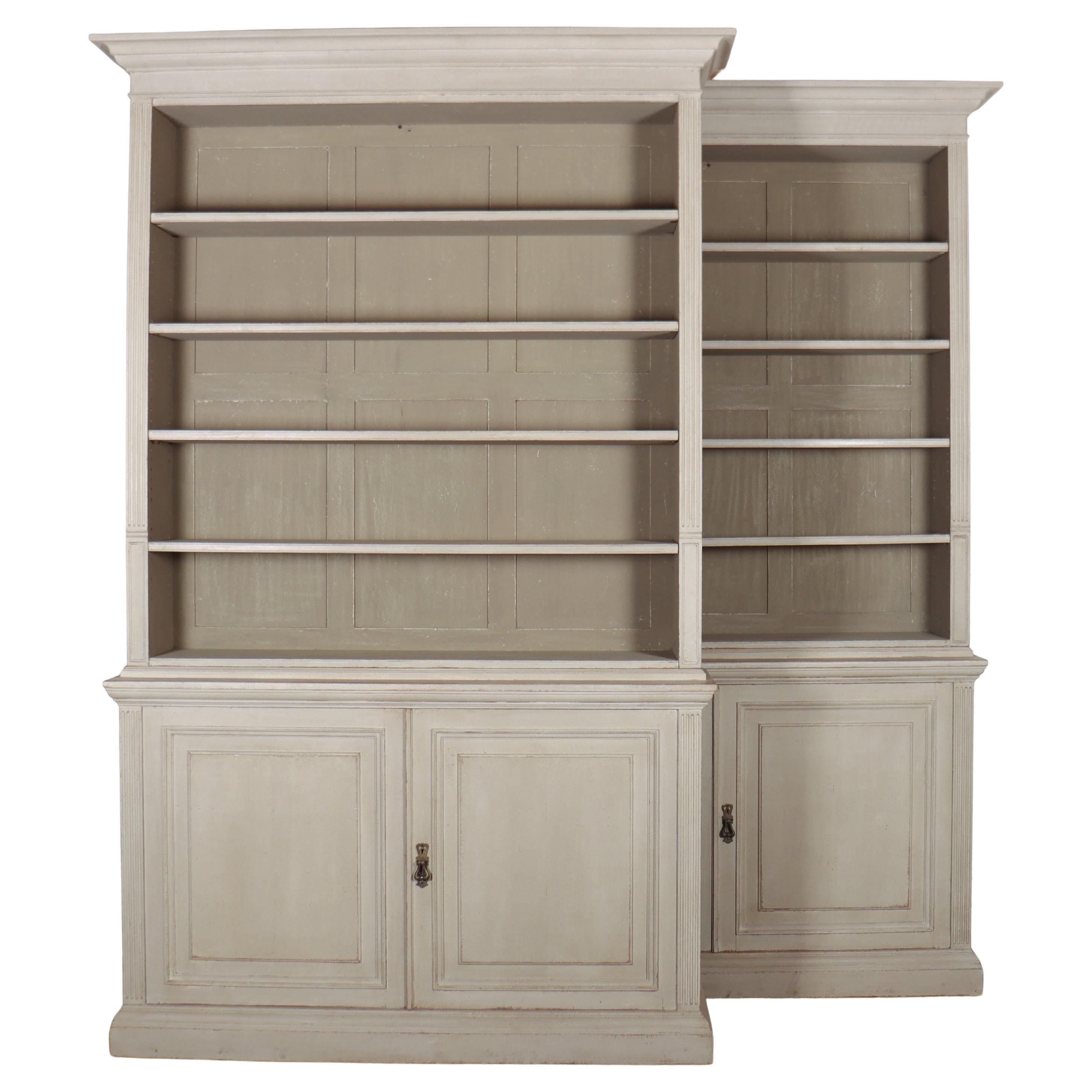 Pair of English Country House Bookcases