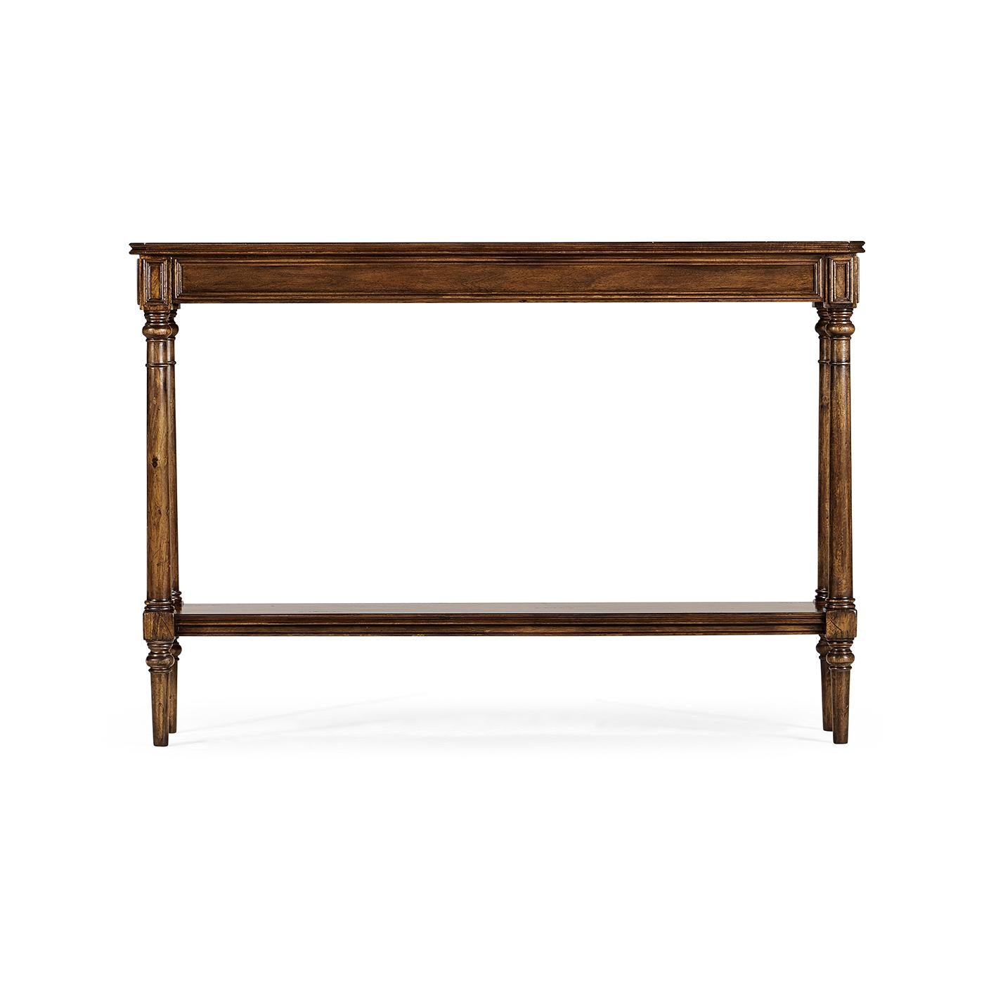 Paar schmale englische Konsolen im Landhausstil (Vietnamesisch) im Angebot