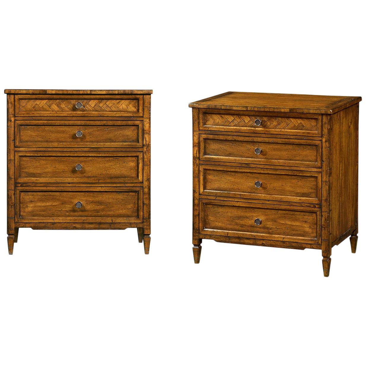 Pair of English Country Nightstands