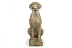 Pair of English Country Style House Door Entrance Outdoor Statuary Dogs