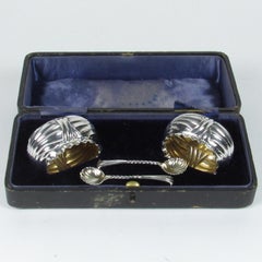 Pair of English Deakin & Francis Sterling Silver Salt Cellars