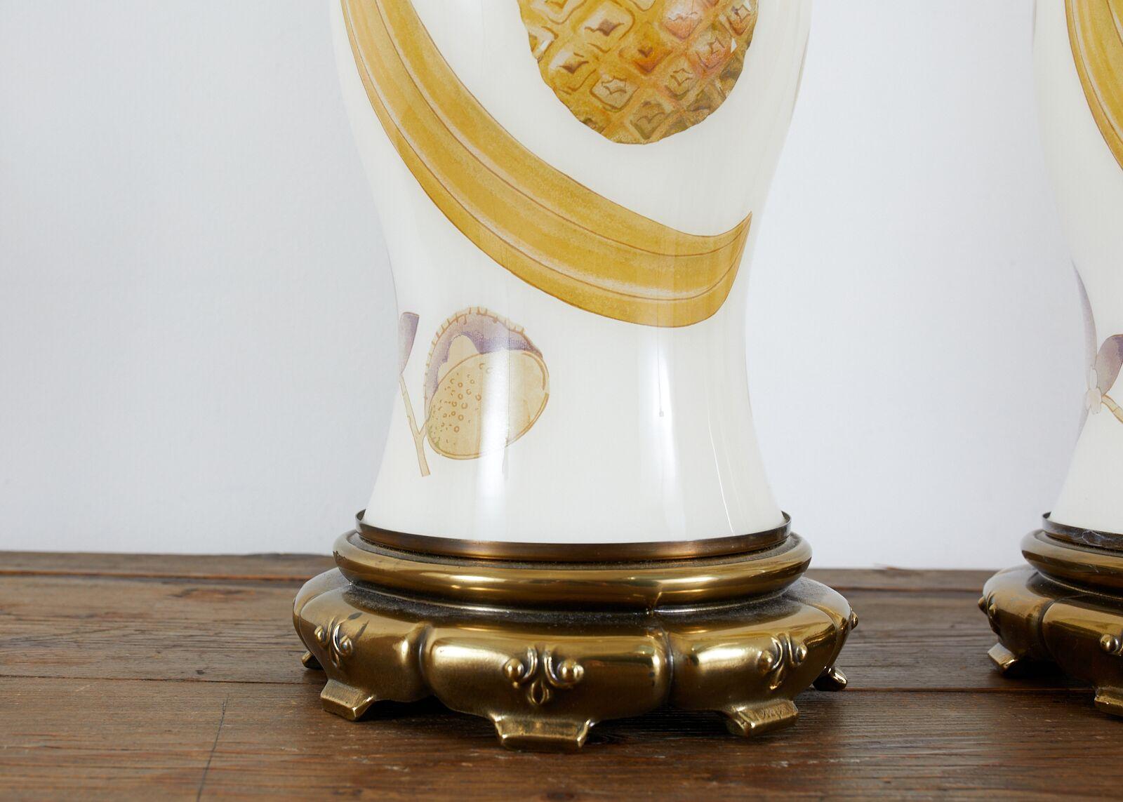 Paire de lampes de table anglaises de style Regency Decalcomania en vente 3