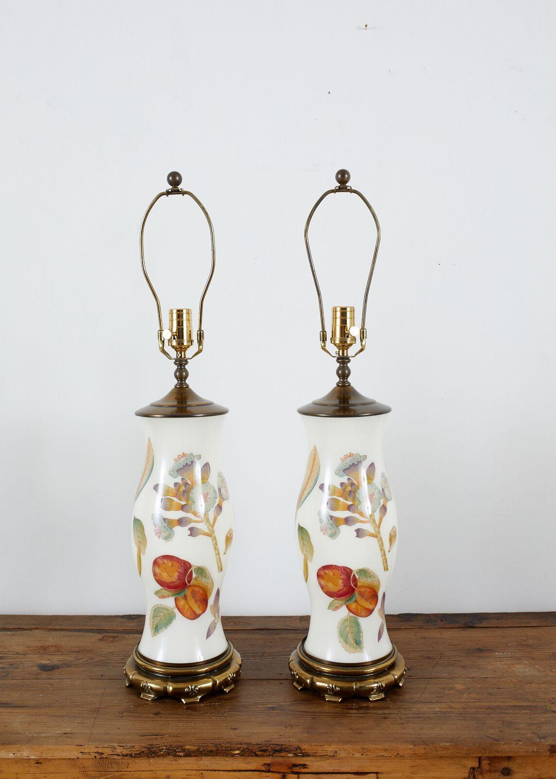 Pair of English Decalcomania Regency Style Table Lamps For Sale 10