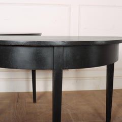 Pair of English Demi-lune Console Tables