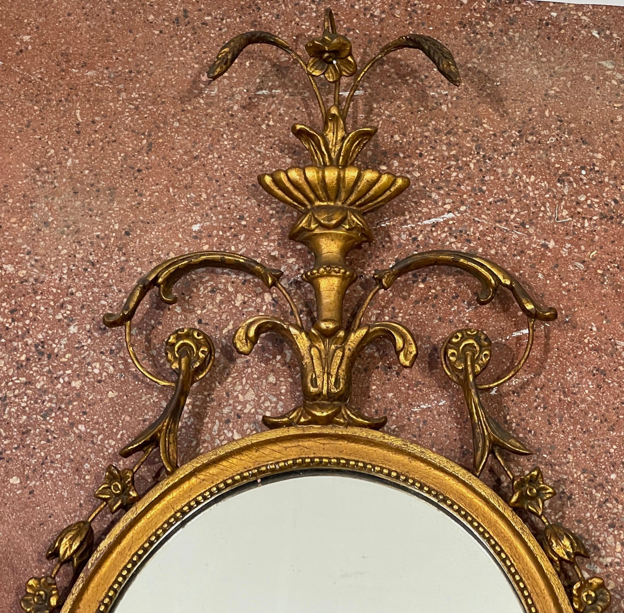 Pair of English Diminutive Georgian Style Giltwood Mirrors, Circa 1900 In Good Condition For Sale In Atlanta, GA