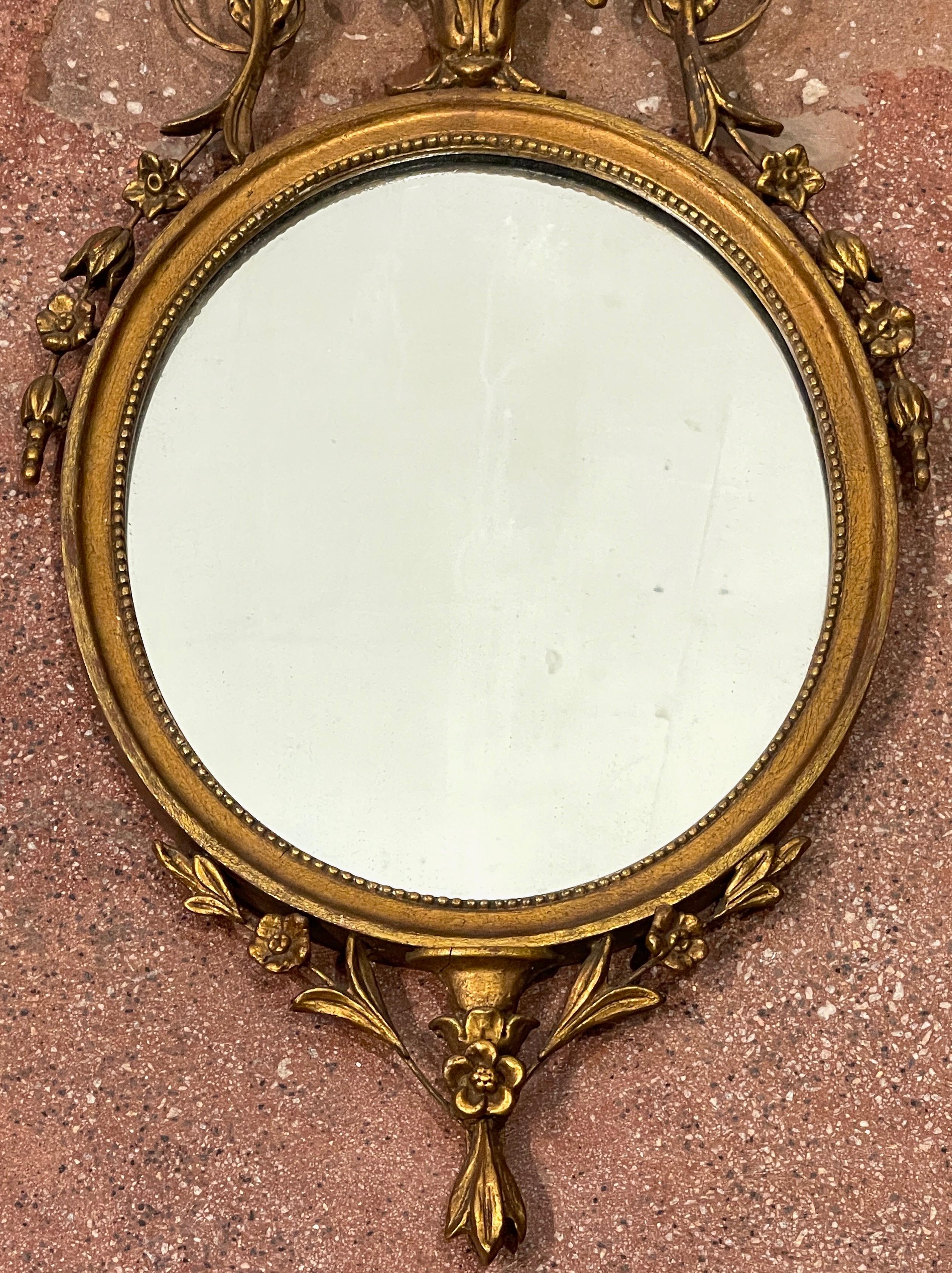 Pair of English Diminutive Georgian Style Giltwood Mirrors, Circa 1900 For Sale 3