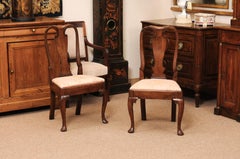 Paar englische Nussbaum-Beistellstühle aus dem frühen 18. Jahrhundert George I.