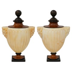Paar englische frühen 19. Jahrhundert Regency st. Grand Tour Zeitraum Alabaster und W