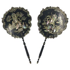 Antique Pair of English Fans
