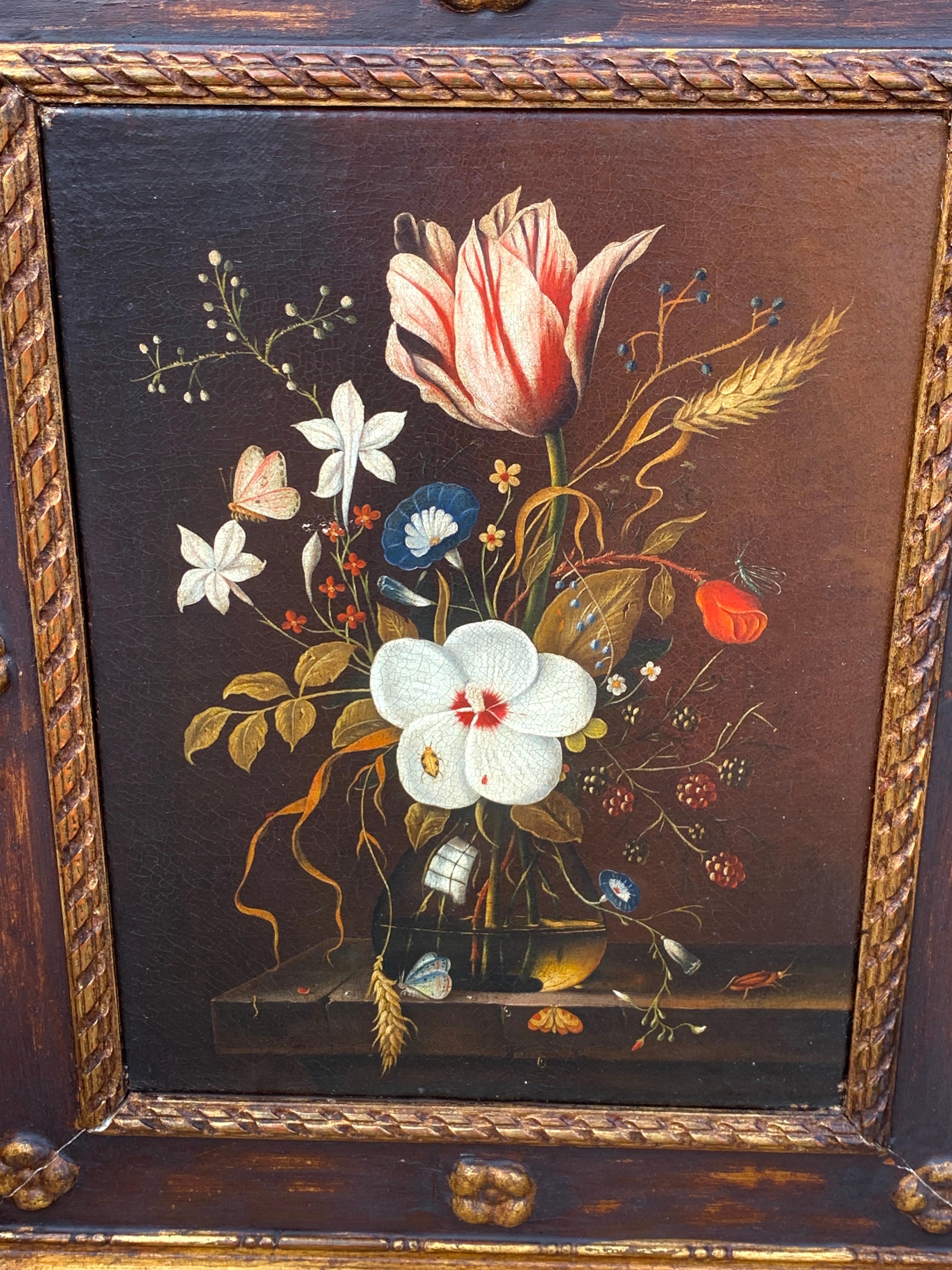 Romantic Pair of English Floral Still Life Paintings in the Style of Cecil Kennedy For Sale