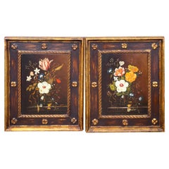 Pair of English Floral Still Life Paintings in the Style of Cecil Kennedy