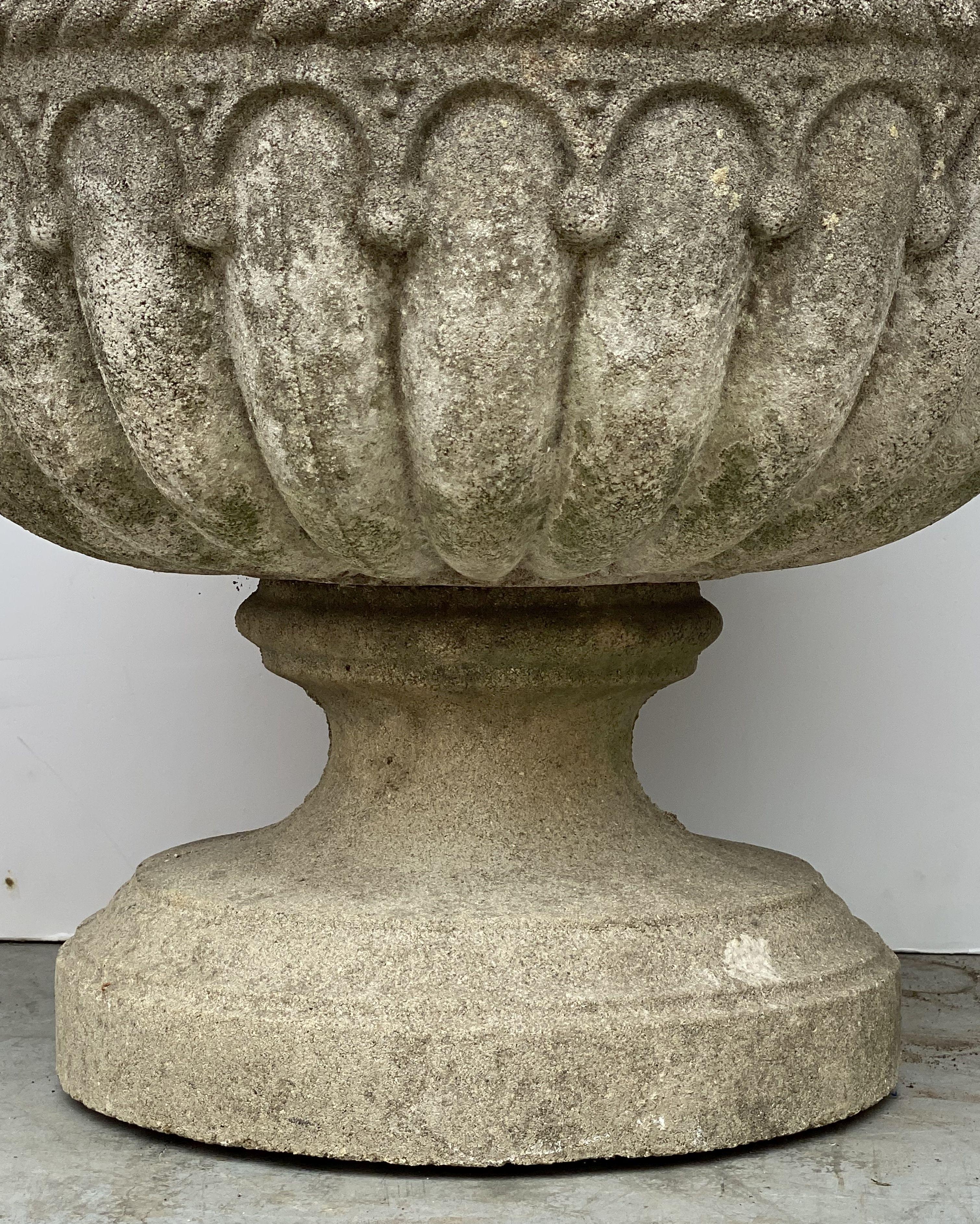 Pair of English Garden Stone Urns or Planters 'Individually Priced' 5