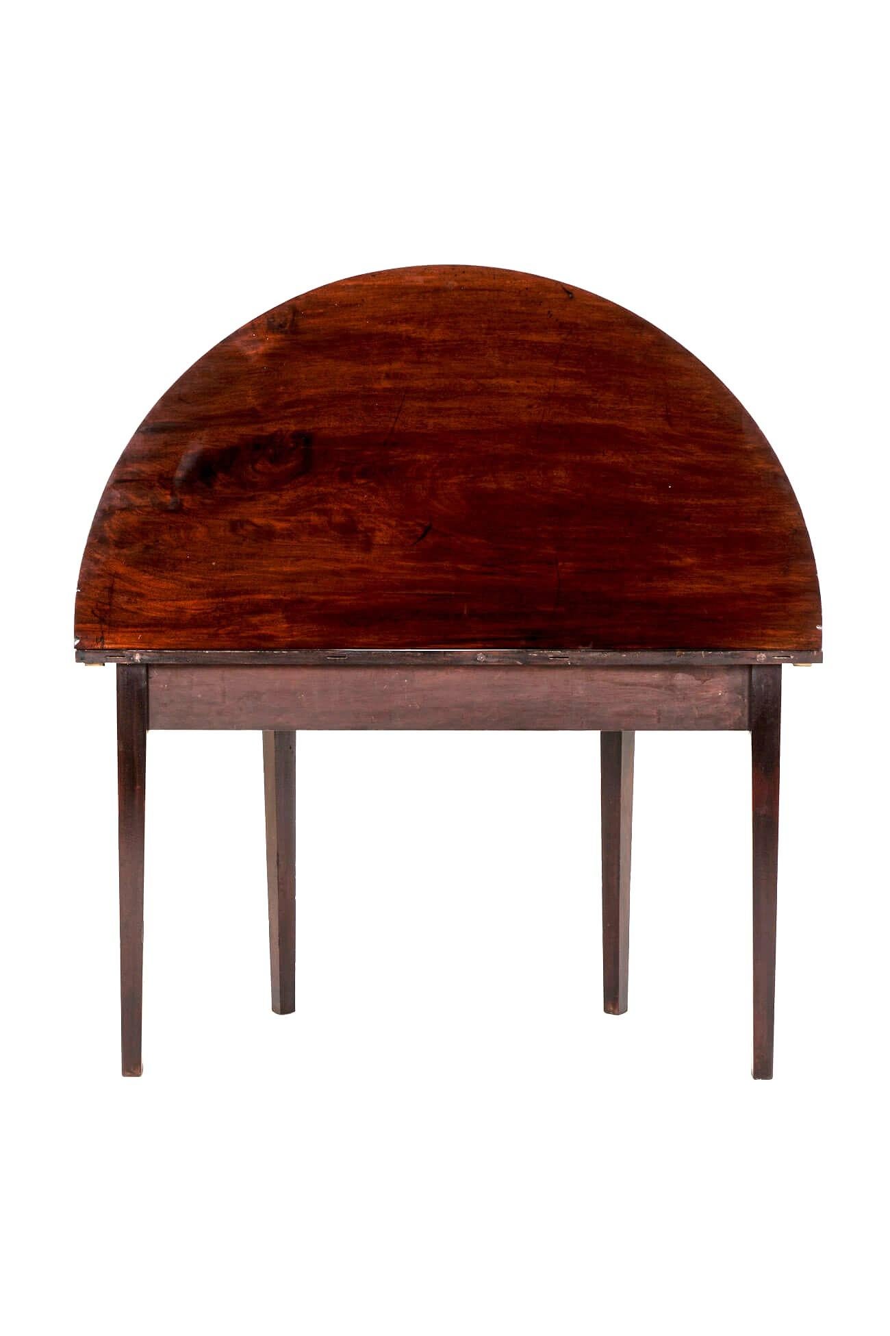 Ein Paar englische George III Demi Lune Konsolentische im Angebot 4
