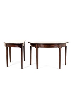 Paire de tables consoles Demi Lune anglaises George III