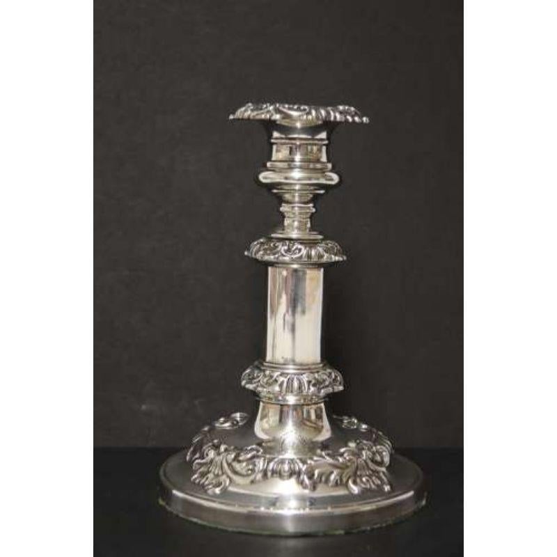 Pair of English George III Silver Telescopic Candlesticks, Sheffield, 1816 For Sale 7