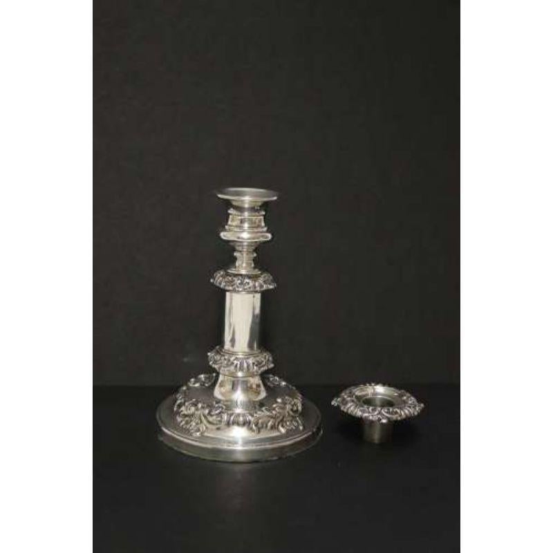 Pair of English George III Silver Telescopic Candlesticks, Sheffield, 1816 For Sale 8