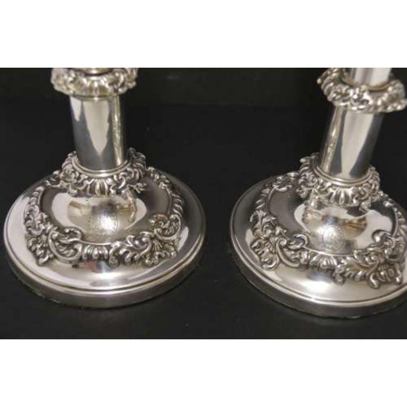 Pair of English George III Silver Telescopic Candlesticks, Sheffield, 1816 For Sale 10
