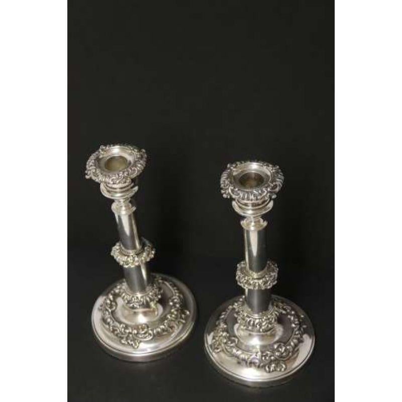 Pair of English George III Silver Telescopic Candlesticks, Sheffield, 1816 For Sale 13