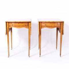 Pair of English George III Style Drop Leaf Tables