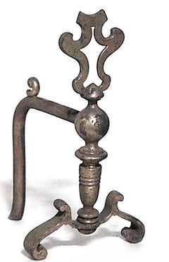 Pair of English Georgian Brass Andirons