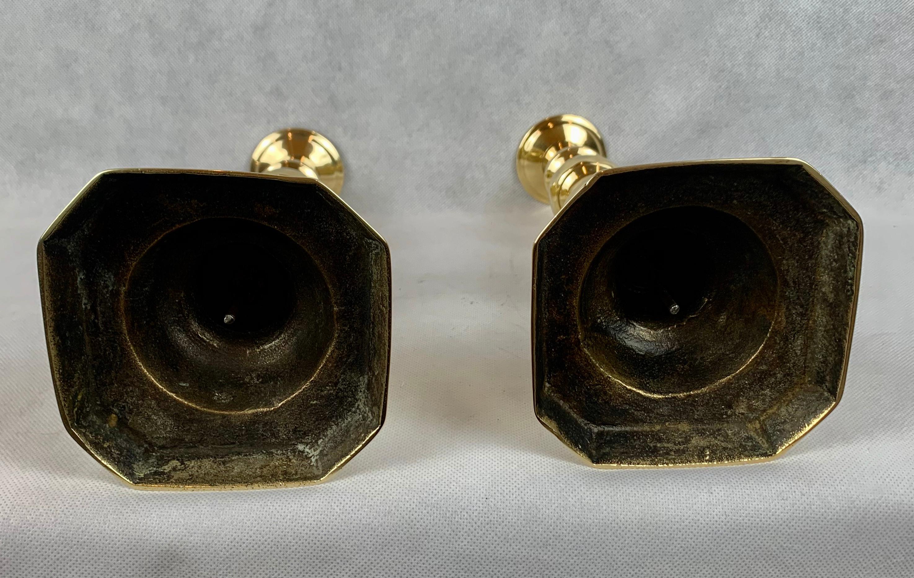 vintage brass candle holders