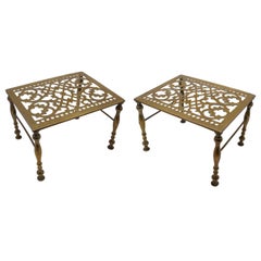 Pair of English Georgian Brass Fire Trivets