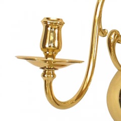 Pair of English Georgian Brass Wall Sconces