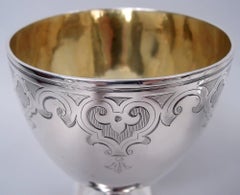 Pareja de copas inglesas georgianas neoclásicas de plata de ley, 1803