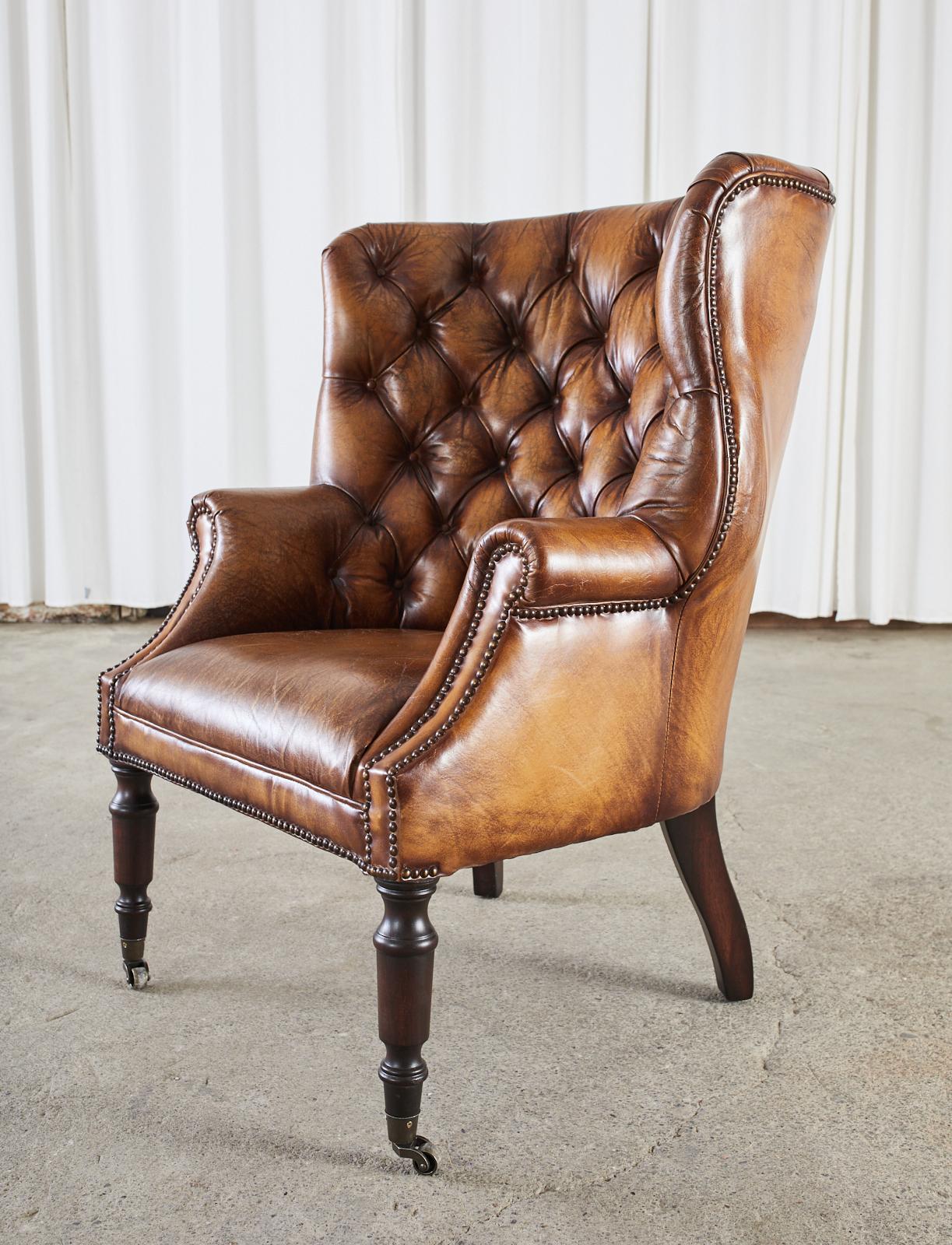 cigar leather chair