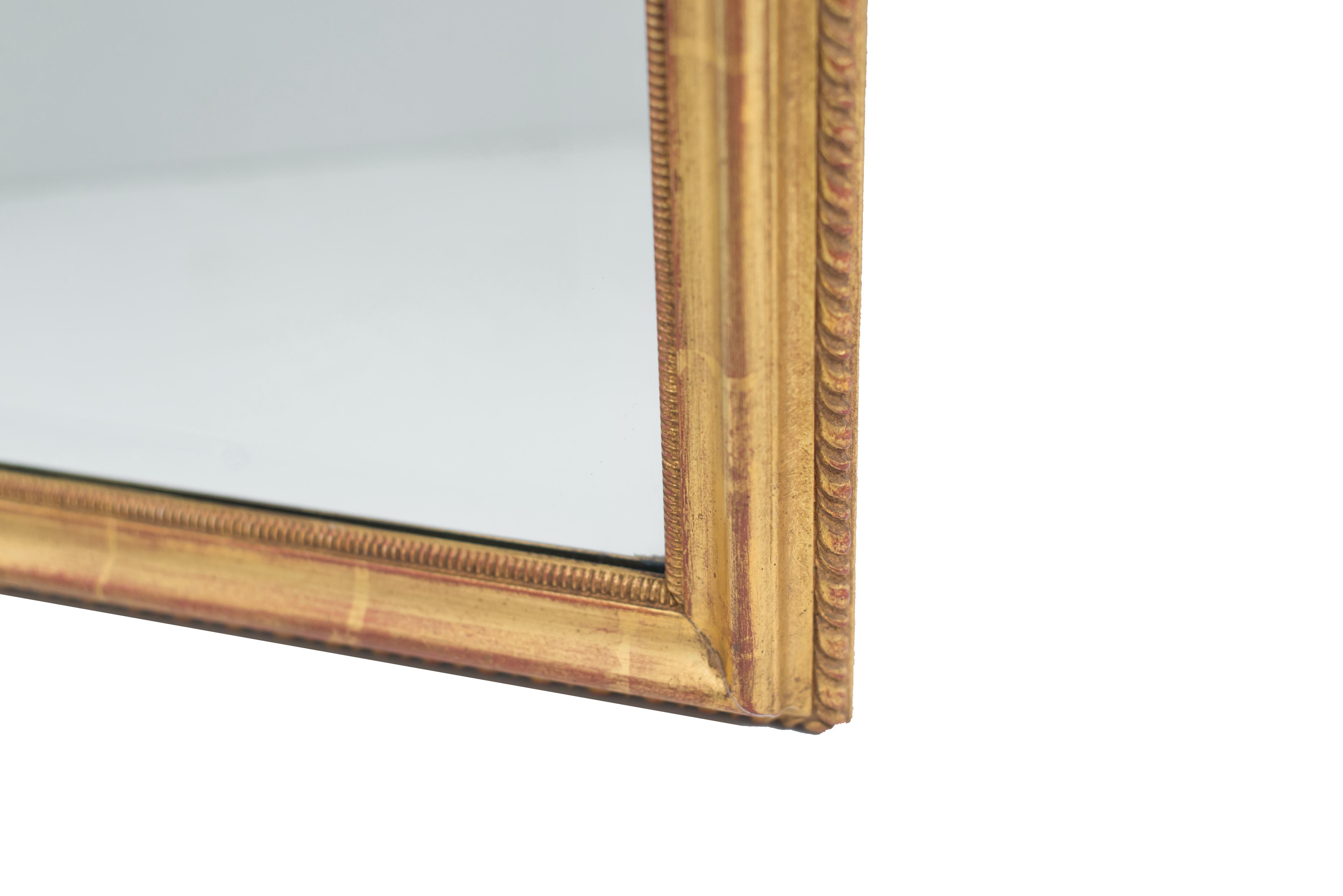 Pair of English Georgian Style Giltwood Carved Mirrors 1