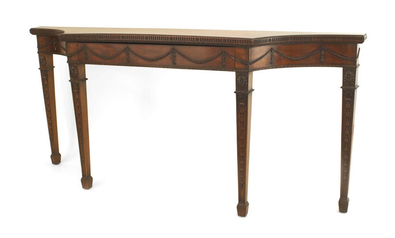 Pair of English Georgian Style Console Tables For Sale at 1stDibs