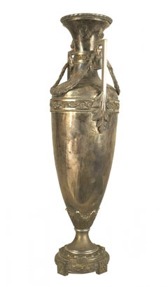 Pair of English Georgian Style Silver Plated Vases