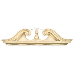 Pair of English Georgian White Pediment Cornices