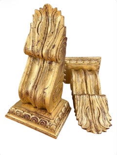 Paar englische Wandhalterungen aus Giltwood.