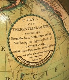 Pareja de globos terráqueos ingleses de Cary, London, 1798 y 1800