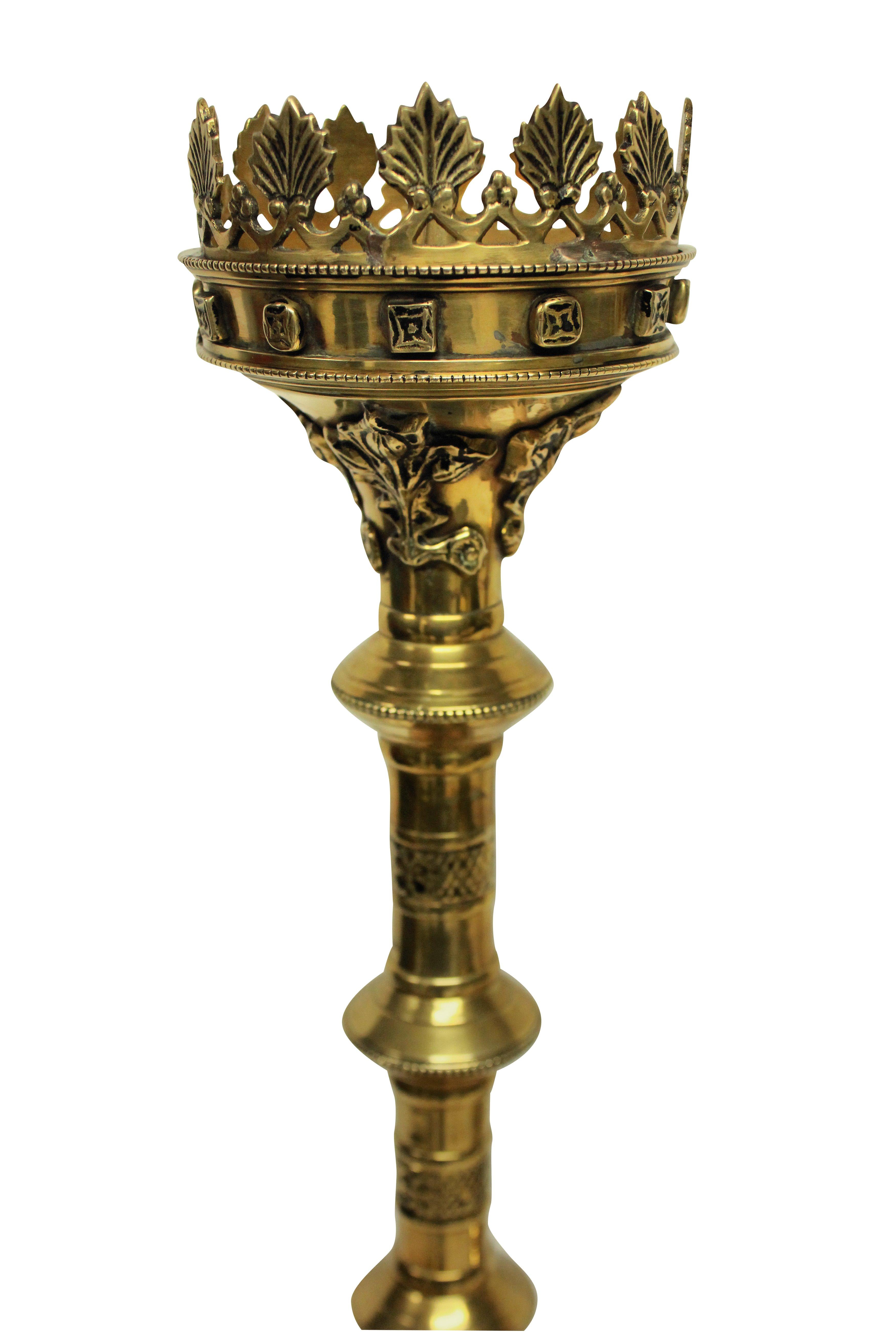 gothic brass candlesticks