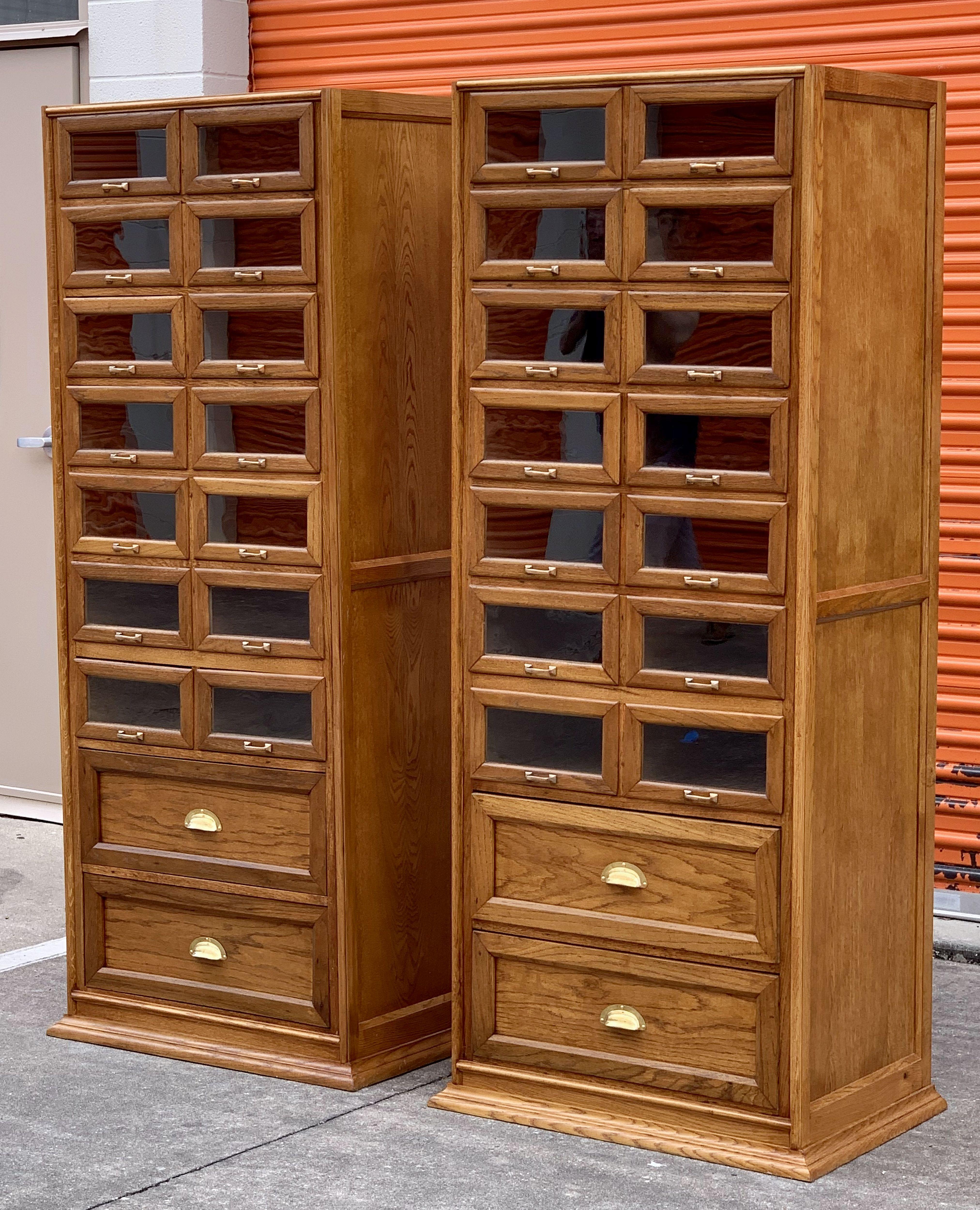 20th Century Pair of English Haberdashery Cabinets, 'Individually Priced'