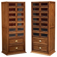 Vintage Pair of English Haberdashery Cabinets, 'Individually Priced'