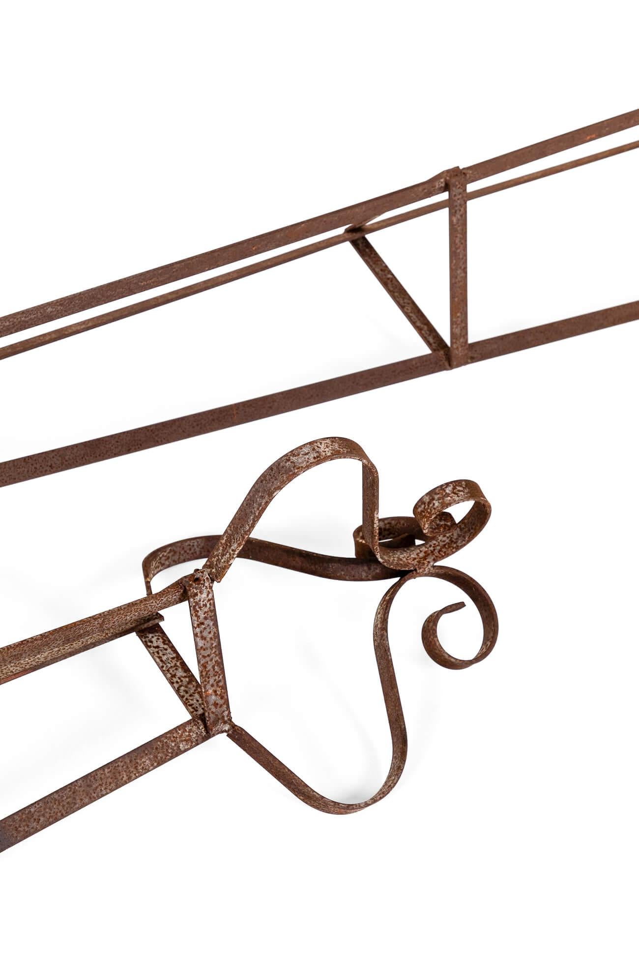 Iron Pair of English Hand Forged Garden Obelisks