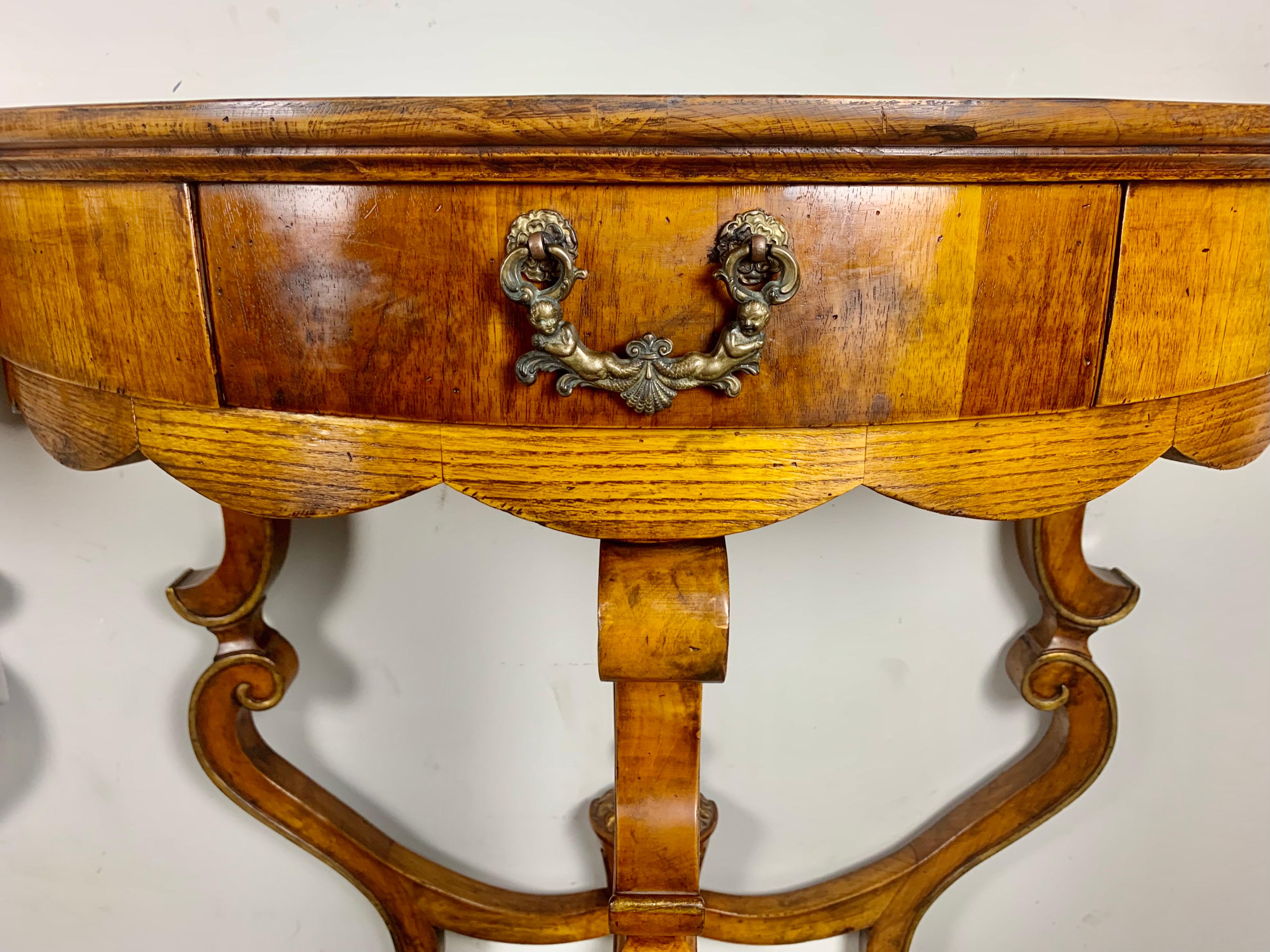 Pair of English Inlaid Consoles, C. 1900 3