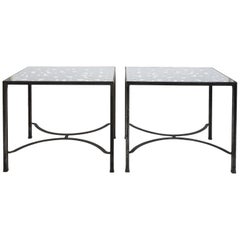 Pair of English Iron Grate Tables, circa 1990s Pair of English Iron Grate Tables, circa 1990s