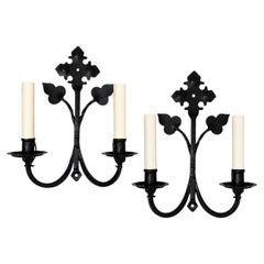 Pair of English Iron Sconces