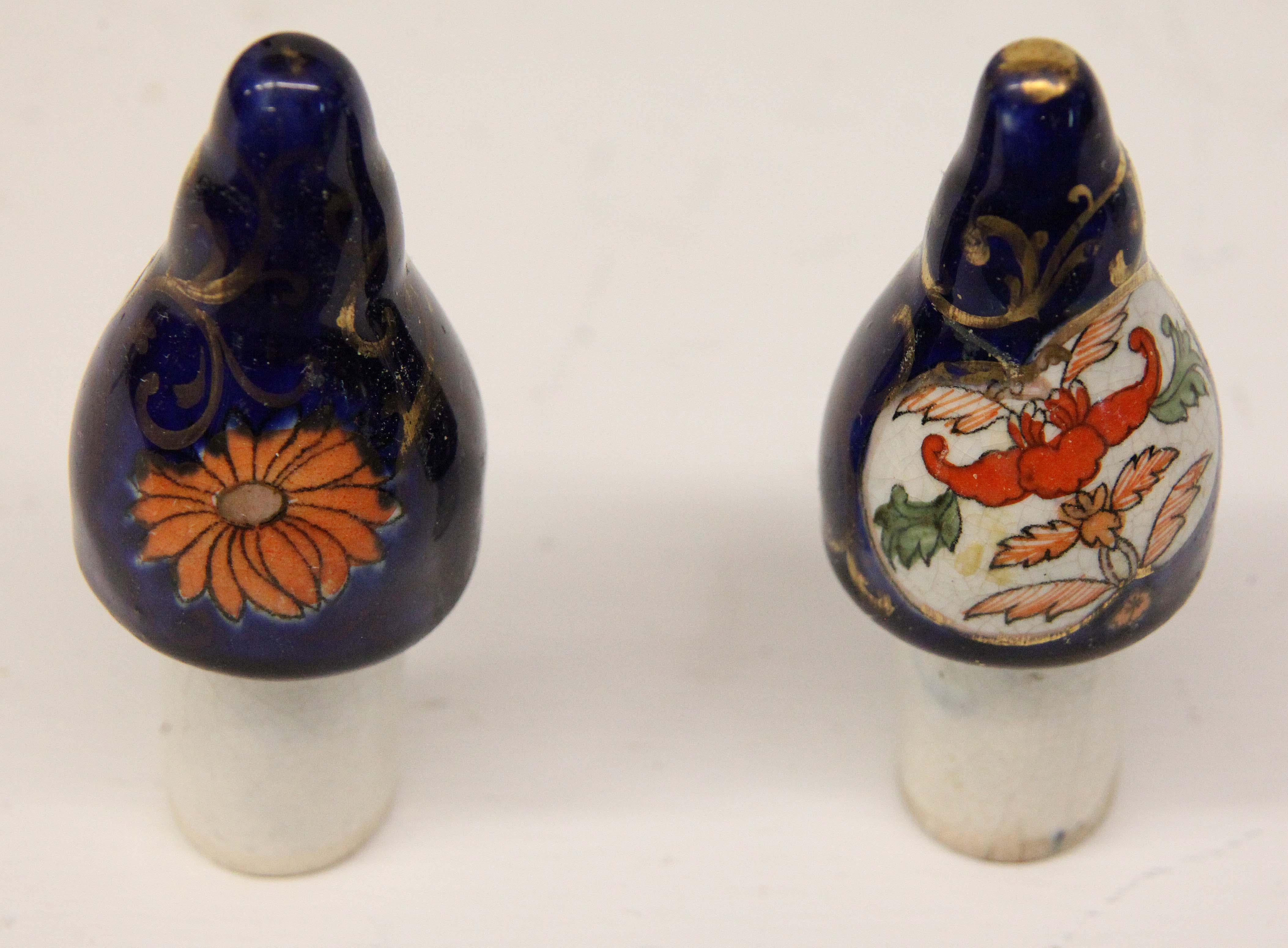 Pair of English Ironstone Vases with Lids For Sale 3