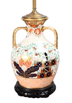 Pair of English Lamps in the Imari Style