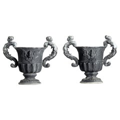 Pair of English Lead Urns