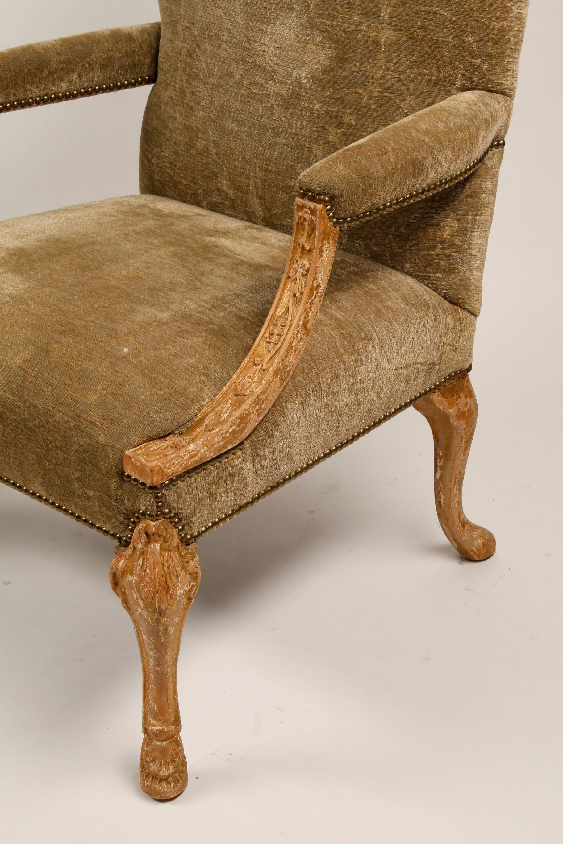 European Pair of English Library Armchairs