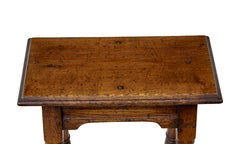Pair of English made solid oak stools