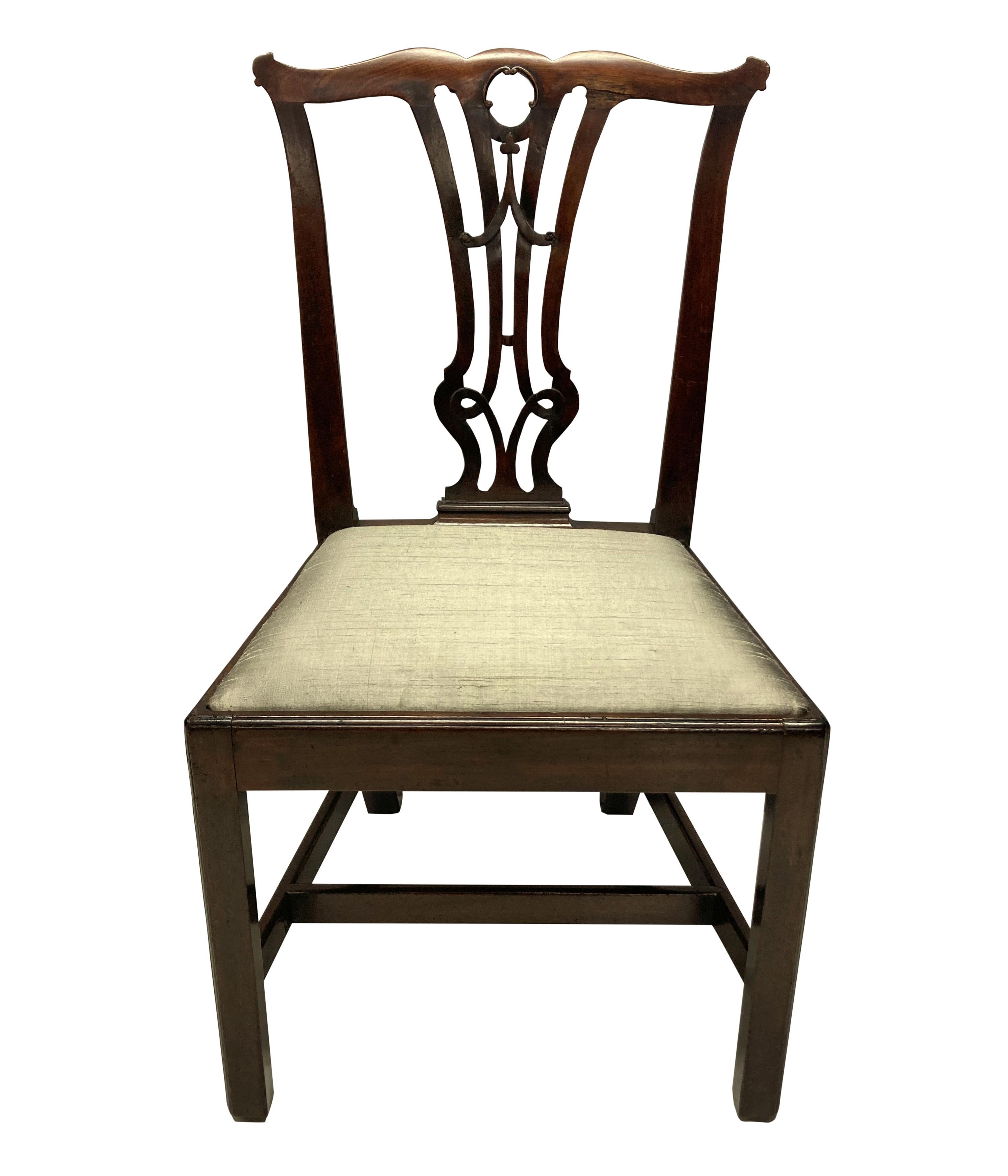 Pair of English Mahogany Side Chairs 4