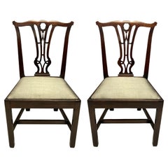 Pair of English Mahogany Side Chairs